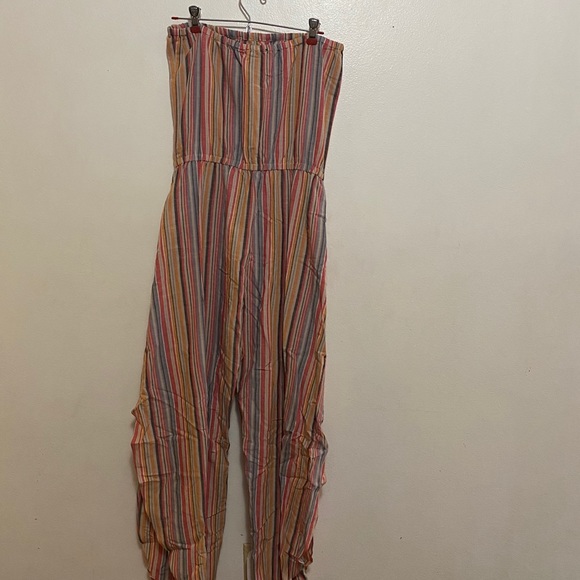 NWT Drew Strapless Jumpsuit (Pink/Striped, Size S) - Picture 4 of 4